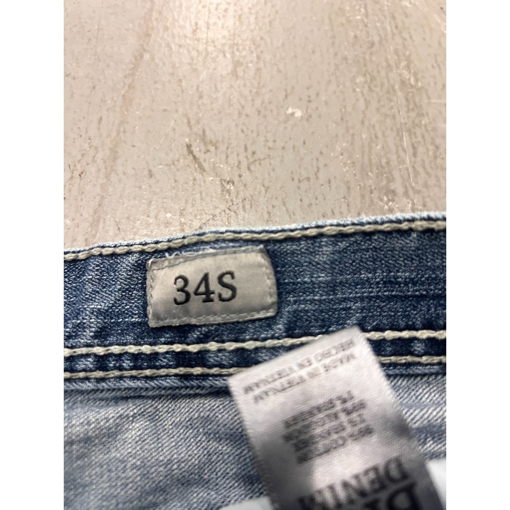 Buckle BKE Denim Straight Carter Jeans Men's Blue Denim Stretch Zip Fly - 34S - Picture 4 of 14